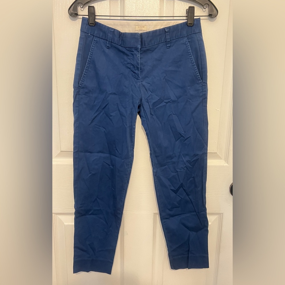J. CREW Women’s Navy Blue Petite Skimmer Chino Pants Size 00P